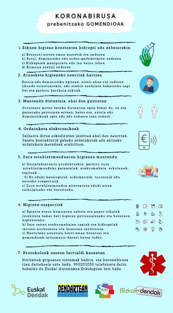Koronabirus-en aurrean, babestu.